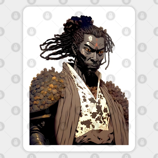 Yasuke the Black Samurai in Feudal Japan (1579) No. 2 Magnet by Puff Sumo